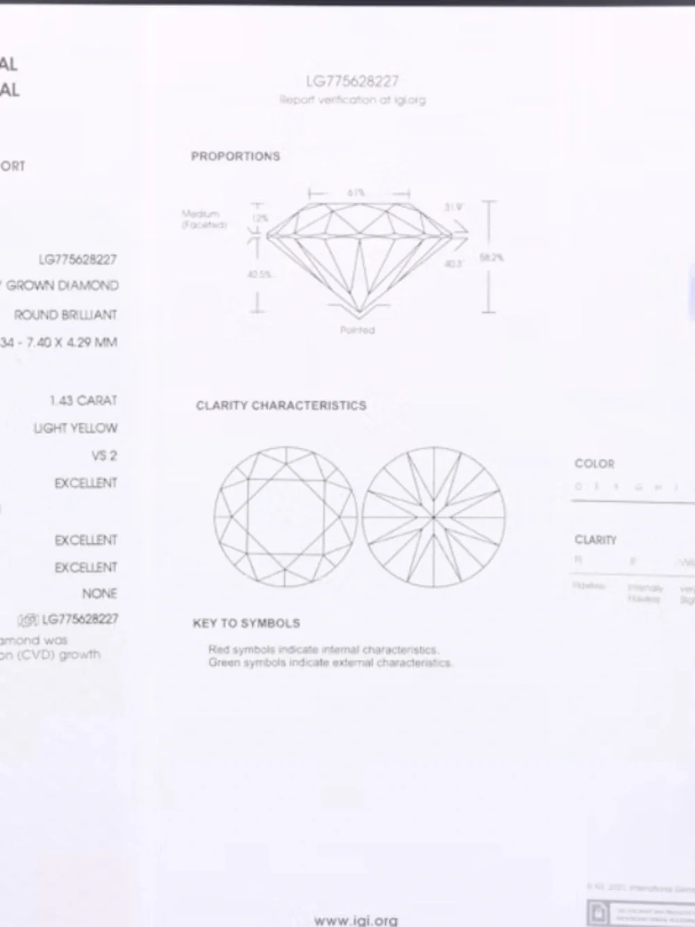 14K 2.86 CTW Lab Grown Diamond Ring with IGI Reports and Fancy Vivid Pink